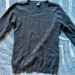 Ann Taylor Dark Gray Cashmere Sweater Petite Small